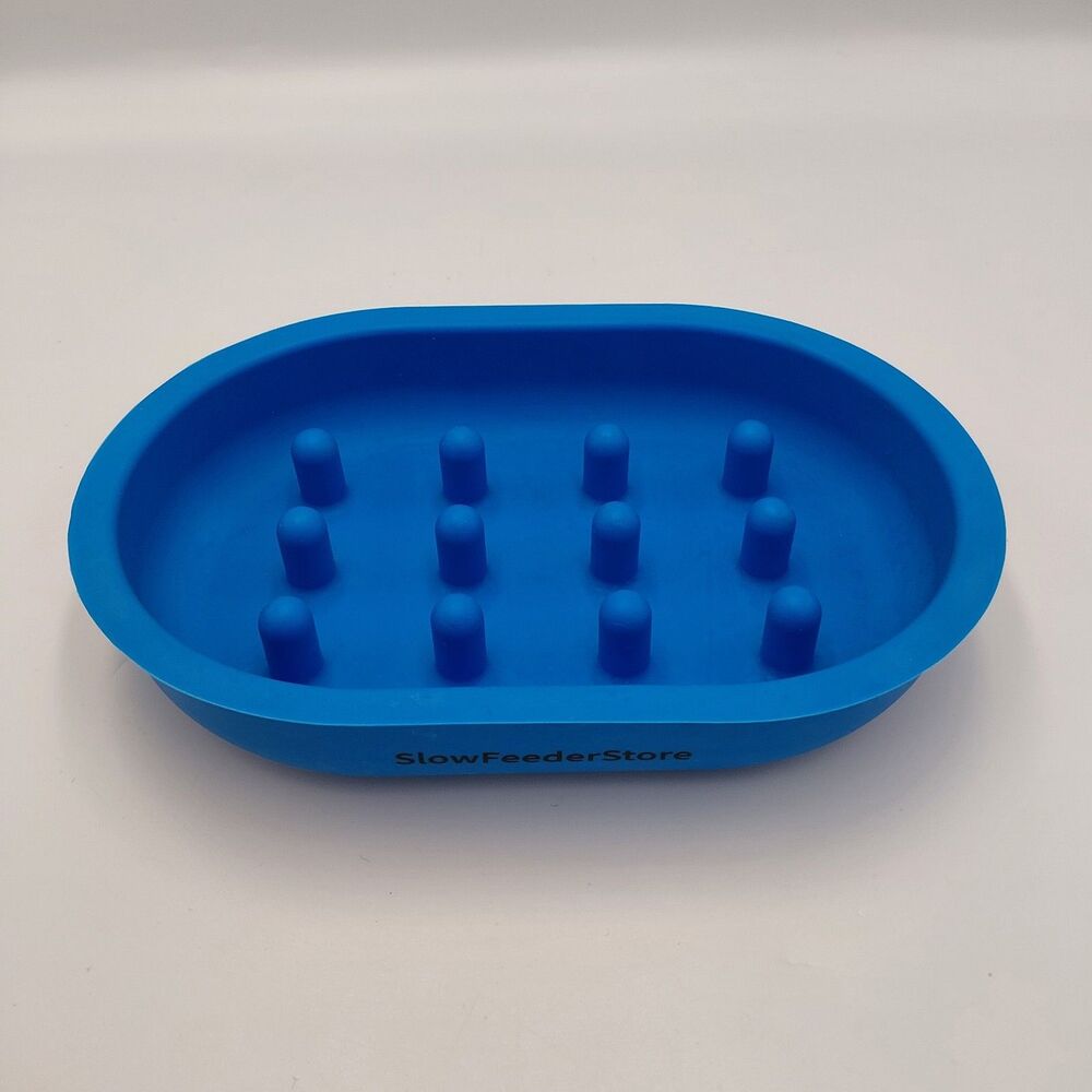 Surefeed Sureflap Pet Feeder Slow Feeder Bowl Silicone Blue Pre-owned